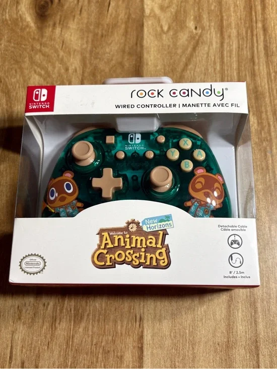 NEW Animal Crossing New Horizons Rock Candy Wired Controller Nintendo Switch - Picture 1 of 6